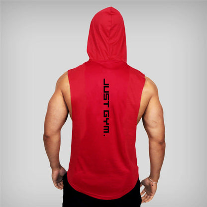 Fitness Vest Men Hooded Loose Clothes Ooho