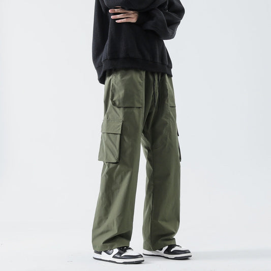 Loose Straight Track Pants Men Ooho