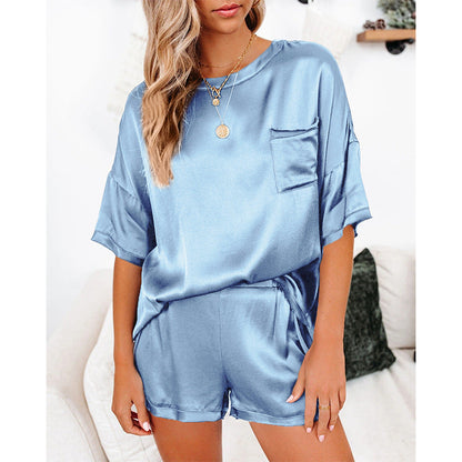 Pajama Set Short Sleeve Sleepwear Women Home Clothing Ooho