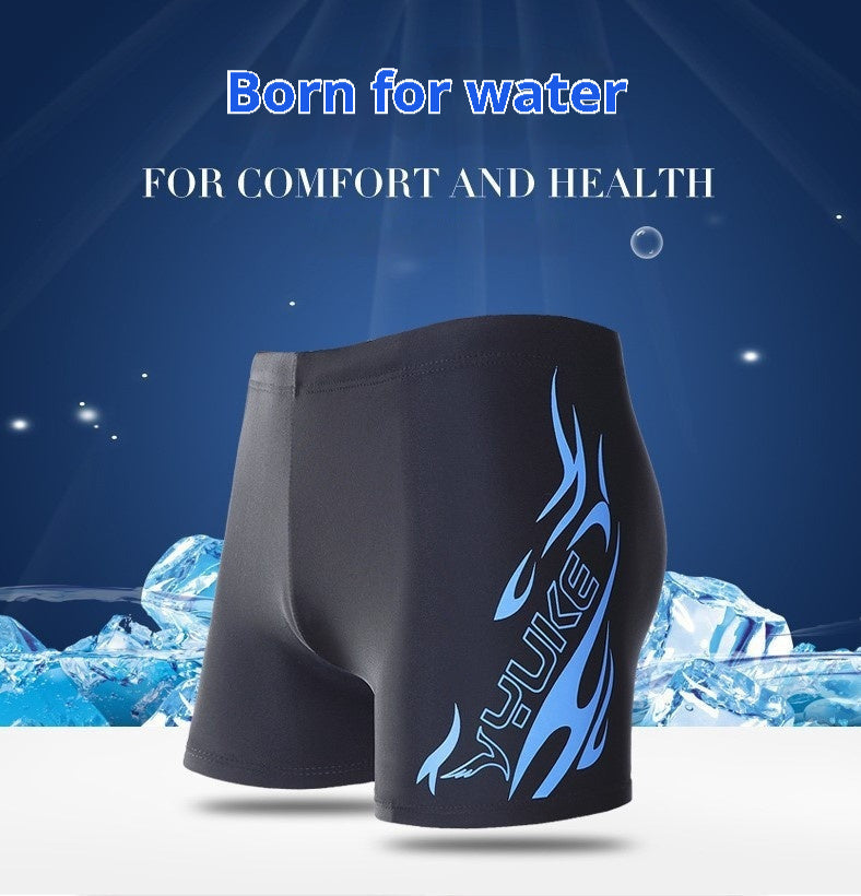 Men's Boxer Swimming Trunks Plus Size Swimsuit Swimming Cap Suit Ooho