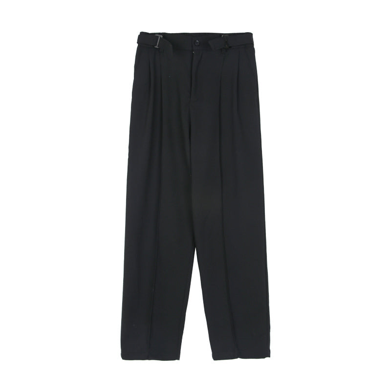 Non-iron Straight Suit Trousers Men Loose Casual Ooho