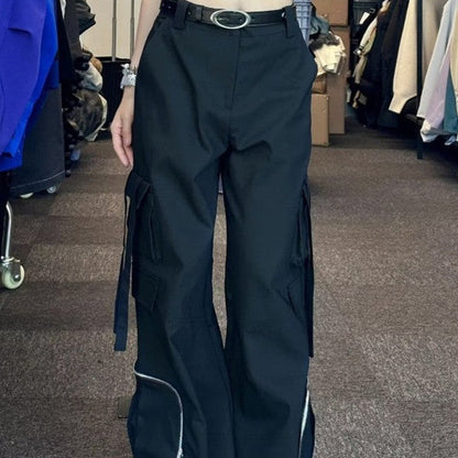 Women’s American-Style Black Casual Pants | Professional Working Wear Trousers for Comfort & Style Ooho