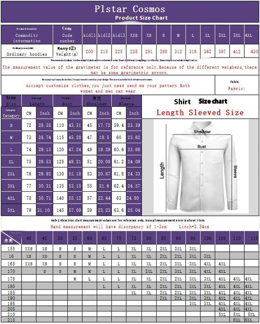 Printed Single-breasted Long Sleeve Shirt For Men Ooho