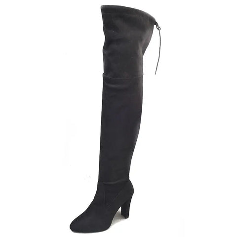 European And American Pointed Thick Heel Over The Knee Boots Stretch Boots Women Ooho