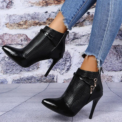Thigh High Heel Boots Women Ankle Boots Pionted Toe Shoes For Party Ooho