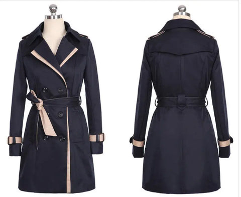 Ladies Autumn Trench Coat for Women | Stylish Winter Long Coat | Elegant Women's Outerwear for Fall & Winter Ooho