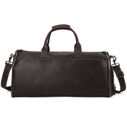 Large Capacity Retro Men Fitness Foldable Luggage Bag Ooho