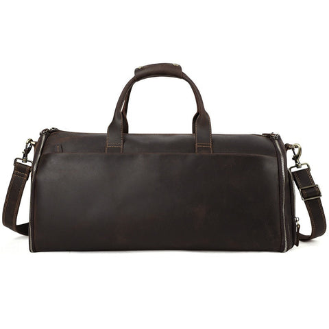 Large Capacity Retro Men Fitness Foldable Luggage Bag Ooho