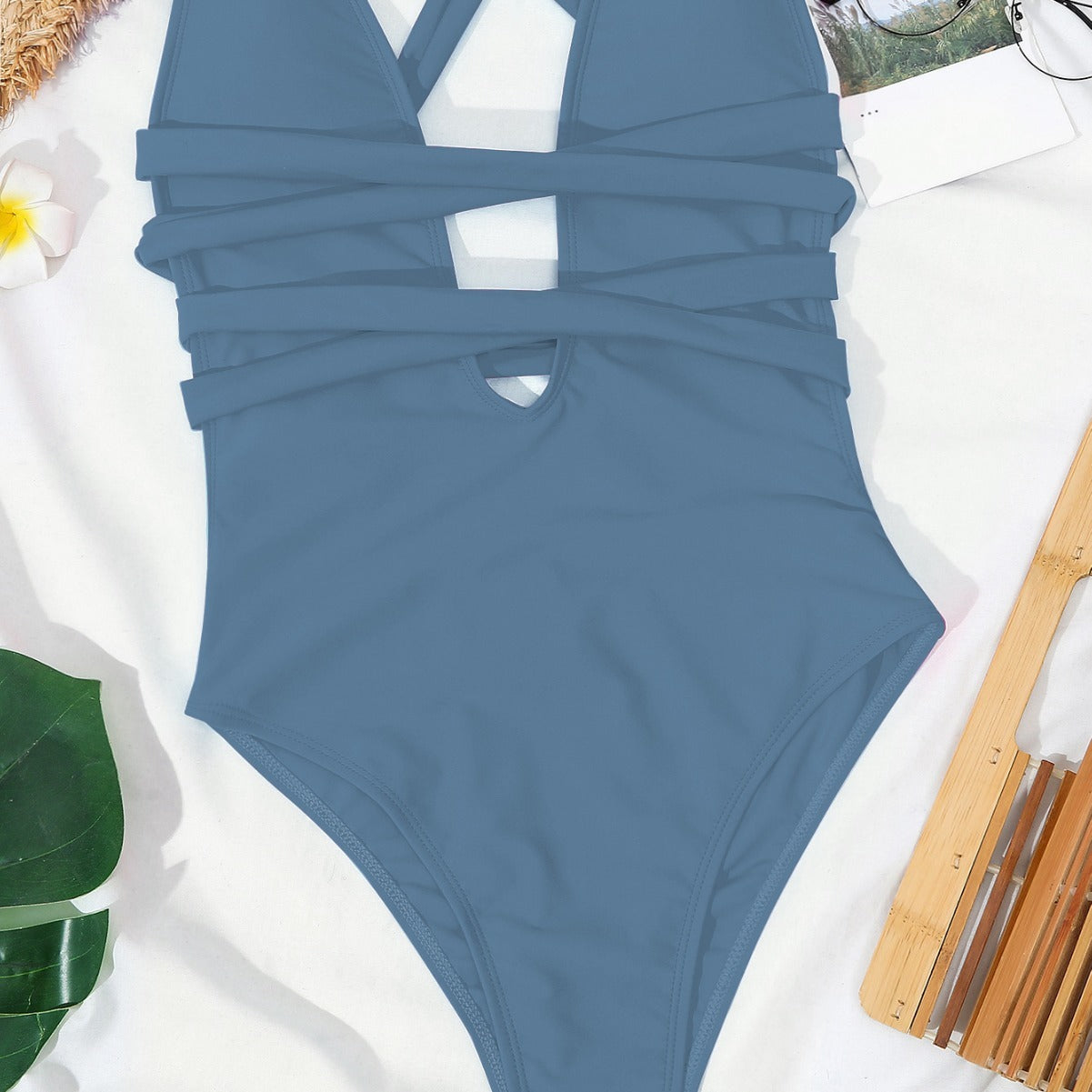 Fashion Pure Color Bikini Swimsuit For Women Ooho