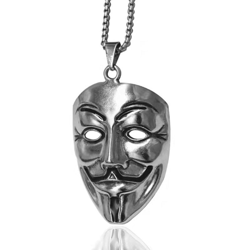 Personality Pendant Male And Female Student Pendant Necklace Mask Ooho
