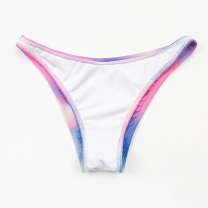Tie Dye High Leg Cropped Rash Guard Bikini Swimsuit - Two Piece Set Ooho