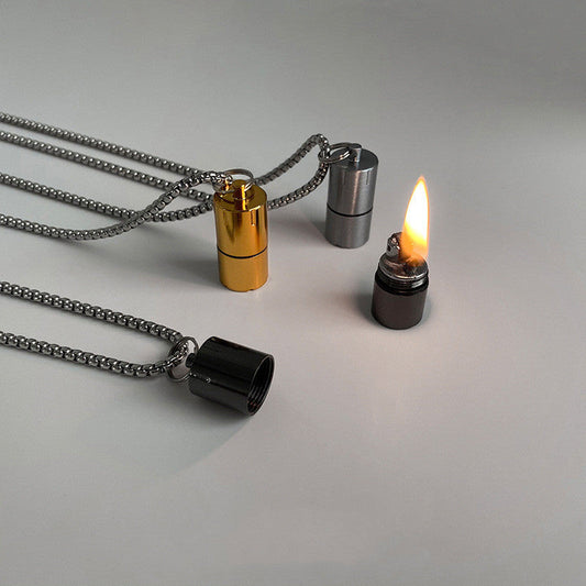 Creative Lighter Necklace Male Hip Hop Ooho