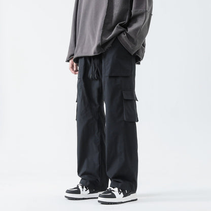 Loose Straight Track Pants Men Ooho