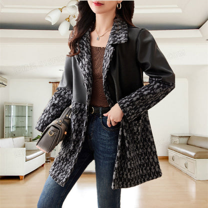 Haining Leather Coat for Women – Premium Stylish Outerwear, Trendy Leather Jacket Ooho