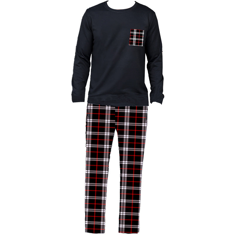 Ice Silk Long Sleeve Long Pants Men's Pajama Set Ooho