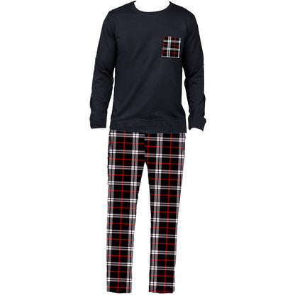 Ice Silk Long Sleeve Long Pants Men's Pajama Set Ooho
