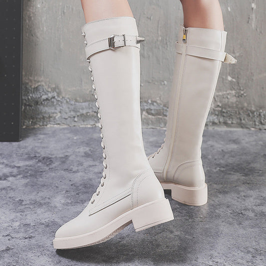 Women Long Boots High Boots Flat Boots Big Size Ooho