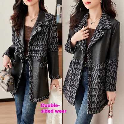 Haining Leather Coat for Women – Premium Stylish Outerwear, Trendy Leather Jacket Ooho