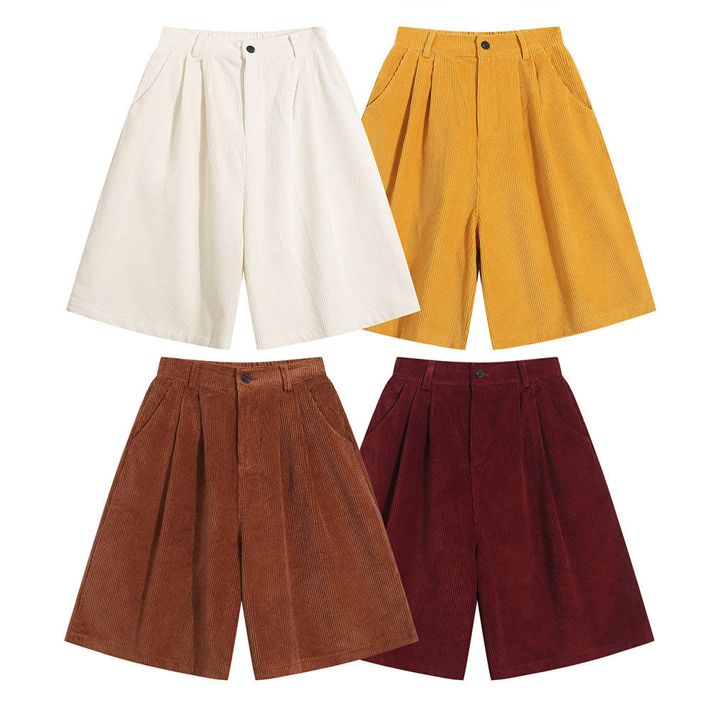 Fashion Personality Corduroy Loose Shorts Men Ooho