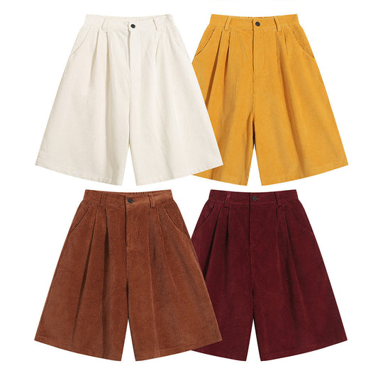 Fashion Personality Corduroy Loose Shorts Men Ooho
