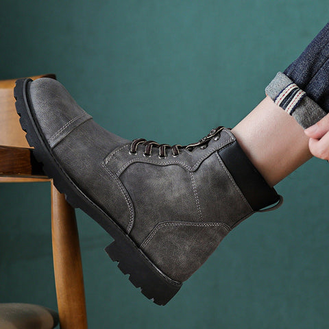 Fall Winter Men Boots British Style Ooho