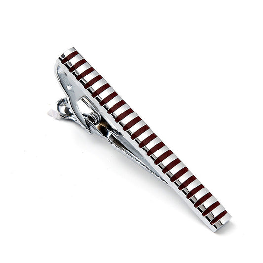 2 Styles Classic Purple Blue Enamel Lattice Tie Clips For Mens