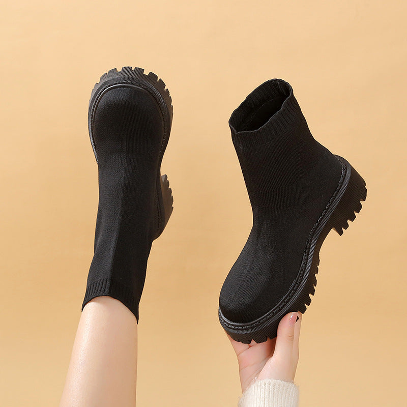 Round Toe Large Size Martin Boots For Women Ooho