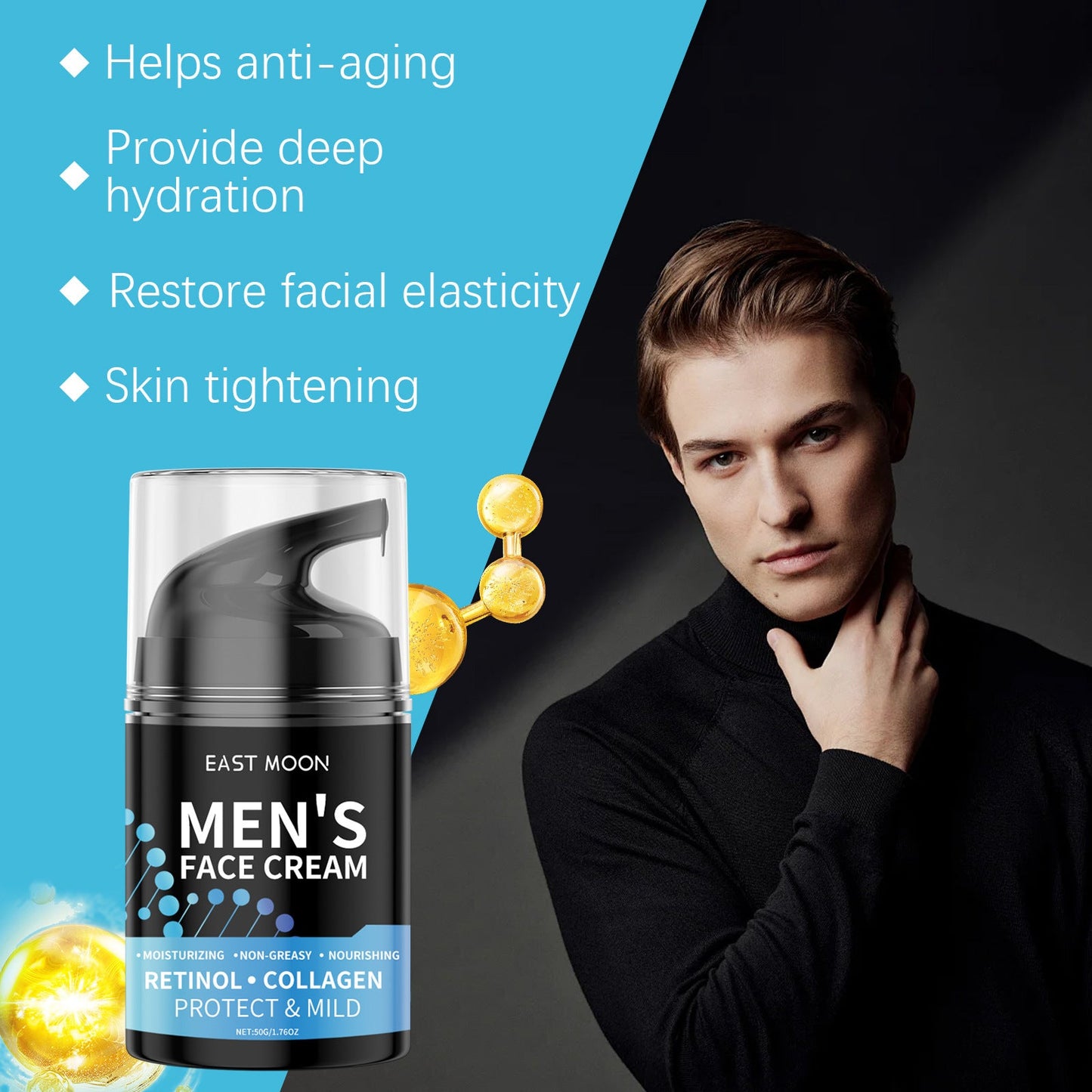 Men Moisturizing Nourishing Facial Skin Hydrating Skin Care Cream Ooho
