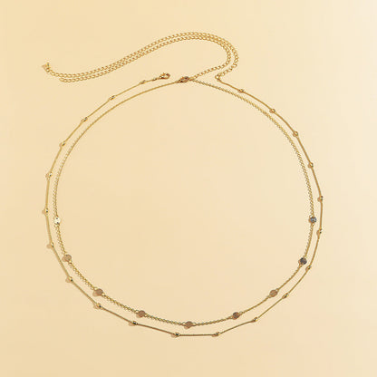 Belly Chain Sexy Body Coin Waist Female Suit For Women Snake Bone Double Layers Jewelry Decor Bra Bikini Beach Harness Jewelry Ooho