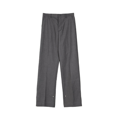 Button Design Feeling Straight Casual Suit Trousers For Men Ooho