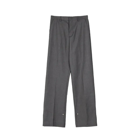 Button Design Feeling Straight Casual Suit Trousers For Men Ooho