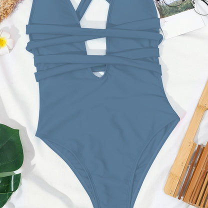 Fashion Pure Color Bikini Swimsuit For Women Ooho