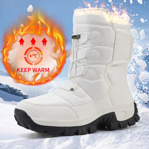 Men And Women Fleece-lined Warm Snow Boots Ooho