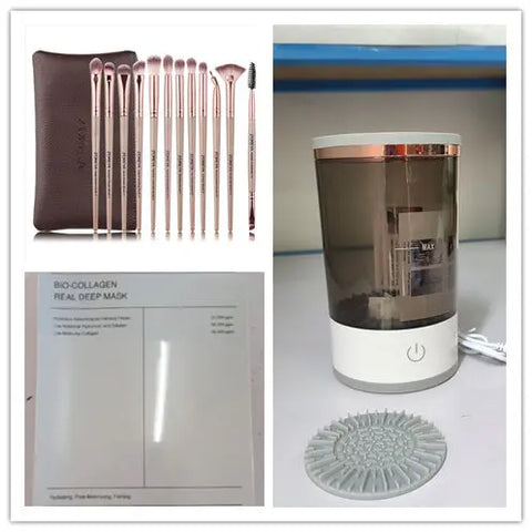 Women Eye Shadow Brush Cleaning Tool Portable Electric Makeup Brush Cleaner Machine With USB Charging Automatic Cosmetic Brush Ooho