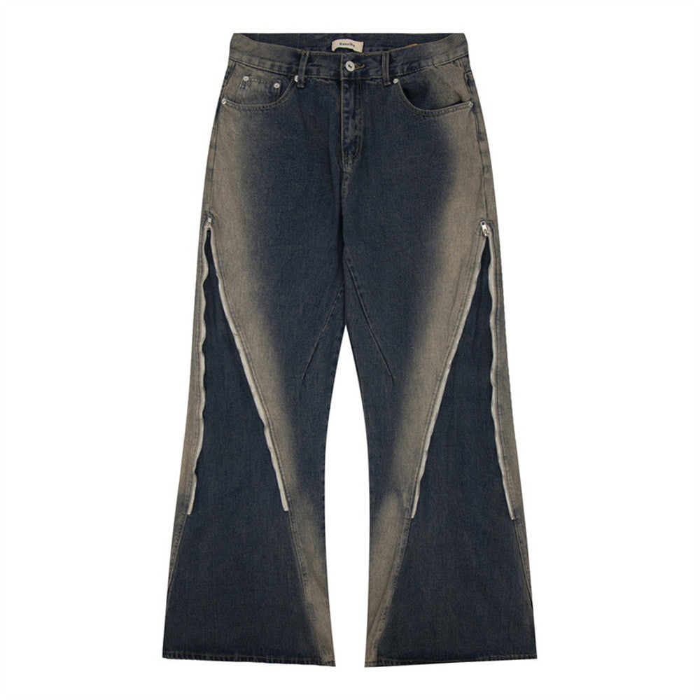 Fashion Inkjet Zipper Jeans For Men Ooho
