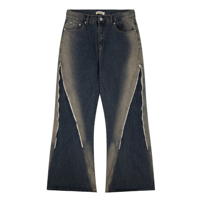 Fashion Inkjet Zipper Jeans For Men Ooho