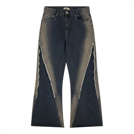 Fashion Inkjet Zipper Jeans For Men Ooho