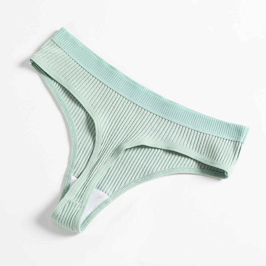New Female Cotton Panties Low Thong Ooho