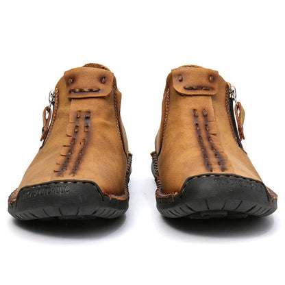 Men Ankle Boots Zipper Outdoor Hiking Shoes Ooho