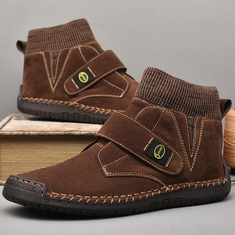 Velcro Shoes Men Ankle Boots Winter Sock Trainer Boots High Quality Ooho