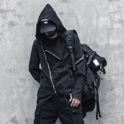 Dark Asymmetric Design Coat Gothic Trench Coat Men Ooho