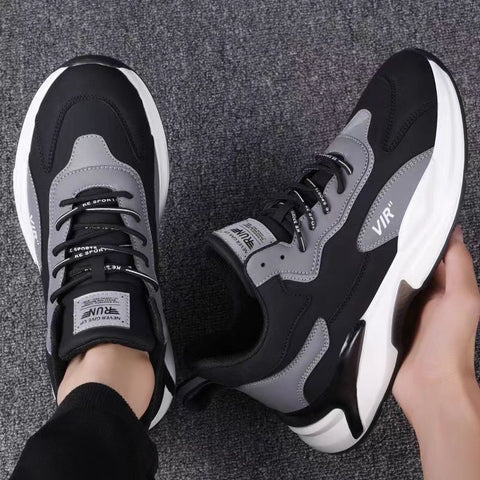 Fashion Black White Sneakers Casual Outdoor Lightweight Breathable Sports Shoes For Men Ooho
